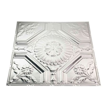Acoustic Ceiling Products Great Lakes Tin Rochester 2' X 2' Nail-up Tin Ceiling Tile in Clear - T58-04